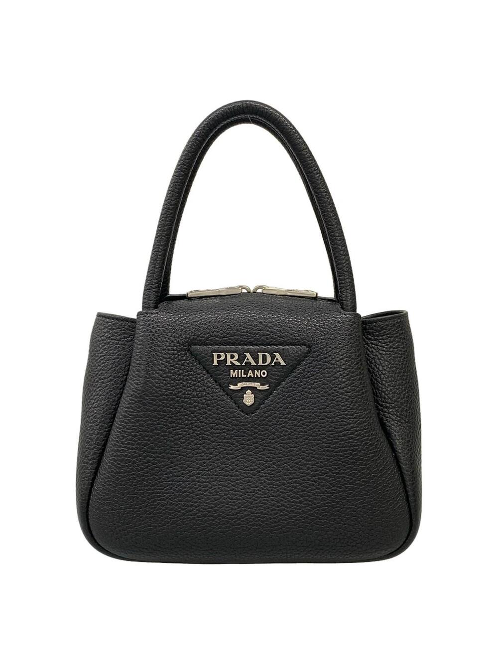 Prada Black Vitello Dino Soft (Leather) #377284P25B